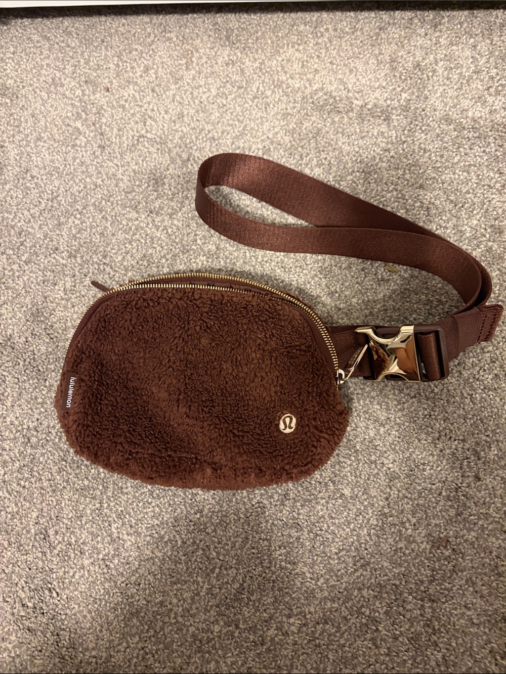 lululemon athletica Brown Sherpa Crossbody Belt Bag